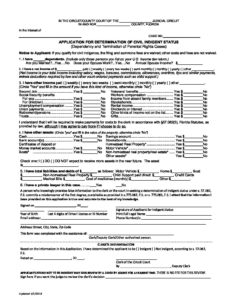 Indigent Request Form Application for Determination of Civil Indigent Status - Revised ...